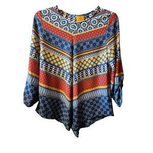 Ruby Rd. Petite small Colorful blouse